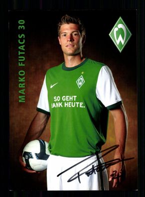 Marko Futacs Autogrammkarte Werder Bremen 2009-10 Original Signiert