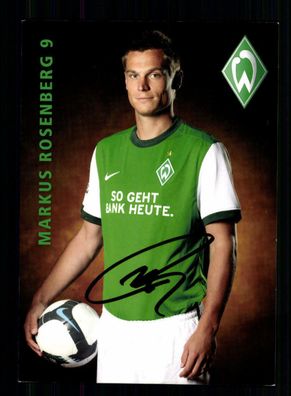 Markus Rosenberg Autogrammkarte Werder Bremen 2009-10 Original Signiert