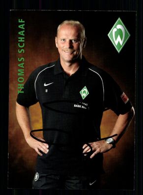 Thomas Schaaf Autogrammkarte Werder Bremen 2009-10 Original Signiert