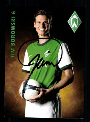 Tim Borowski Autogrammkarte Werder Bremen 2009-10 Original Signiert