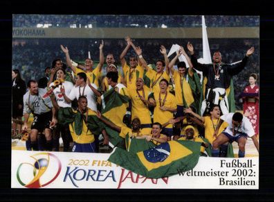 Original Mannschaftskarte vom Agon Verlag Fußball Weltmeister 2002 Brasilien