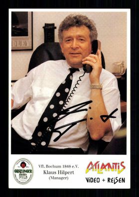 Klaus Hilpert Autogrammkarte VfL Bochum 1991-92 2. Karte Original Signiert
