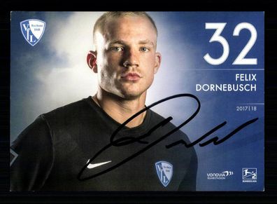 Felix Dornebusch Autogrammkarte VfL Bochum 2017-18 Original Signiert