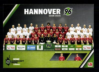 Original Mannschaftskarte Hannover 96 2012-13