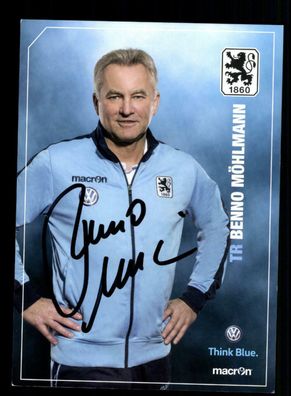 Benno Möhlmann Autogrammkarte TSV 1860 München 2015-16 Original Signiert