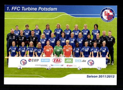 Original Mannschaftskarte 1 FCC Turbine Potsdam 2011-12