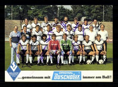 Original Mannschaftskarte Waldhof Mannheim 1983-84 19x Original Signiert