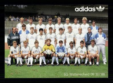 Original Mannschaftskarte Wattenscheid 1987-88 1x Original Signiert