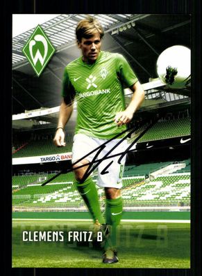 Clemens Fritz Autogrammkarte Werder Bremen 2011-12 Original Signiert
