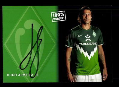 Hugo Almeida Autogrammkarte Werder Bremen 2010-11 Original Signiert
