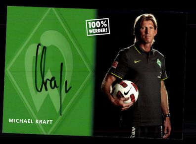 Michael Kraft Autogrammkarte Werder Bremen 2010-11 Original Signiert