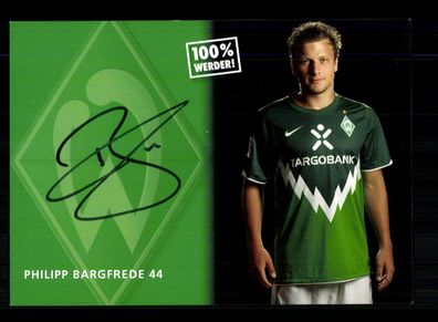 Philipp Bargrede Autogrammkarte Werder Bremen 2010-11 Original Signiert