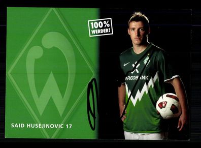 Said Husejinovic Autogrammkarte Werder Bremen 2010-11 Original Signiert