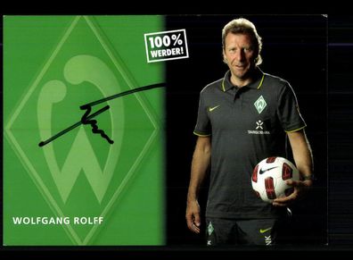 Wolfgang Rolff Autogrammkarte Werder Bremen 2010-11 Original Signiert