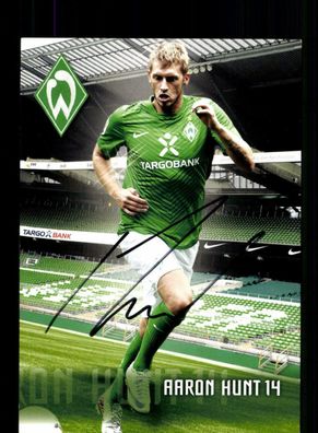Aaron Hunt Autogrammkarte Werder Bremen 2011-12 Original Signiert