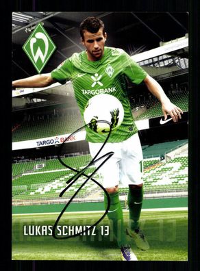 Lukas Schmitz Autogrammkarte Werder Bremen 2011-12 Original Signiert