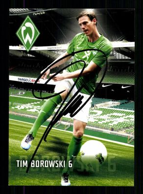 Tim Borowski Autogrammkarte Werder Bremen 2011-12 Original Signiert