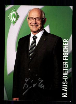 Klaus Dieter Fischer Autogrammkarte Werder Bremen 1. Karte 2012-13 Original