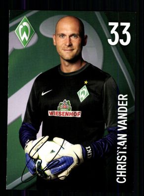 Christian Vander Autogrammkarte Werder Bremen 2. Karte 2012-13 Original