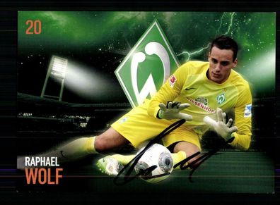 Raphael Wolf Autogrammkarte Werder Bremen 2013-14 Original Signiert