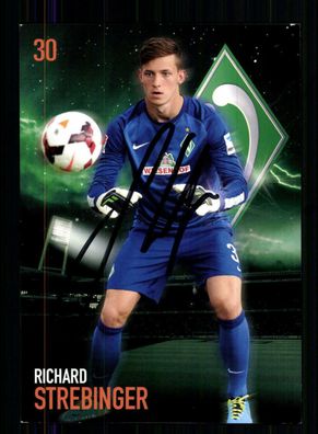 Richard Strebinger Autogrammkarte Werder Bremen 2013-14 Original Signiert