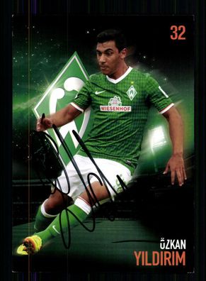 Özkan Yildirim Autogrammkarte Werder Bremen 2013-14 Original Signiert