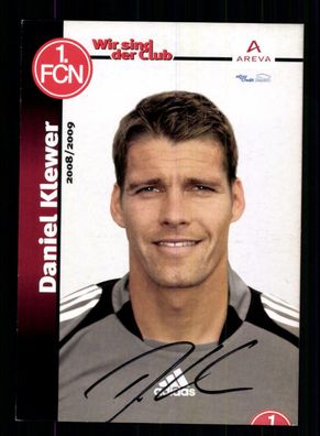 Daniel Klewer Autogrammkarte 1 FC Nürnberg 2008-09 1. Karte Original Signiert