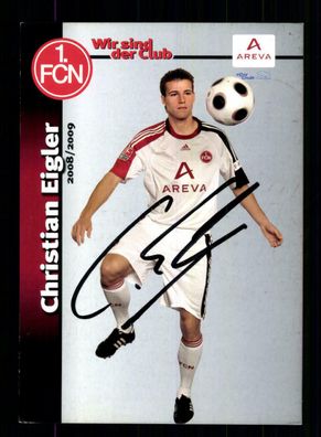 Christian Eigler Autogrammkarte 1 FC Nürnberg 2008-09 2. Karte Original Signiert