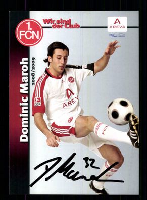 Dominic Maroh Autogrammkarte 1 FC Nürnberg 2008-09 2. Karte Original Signiert