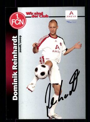 Dominik Reinhardt Autogrammkarte 1 FC Nürnberg 2008-09 2. Karte Original Signiert
