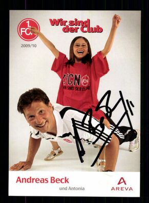 Andreas Beck Autogrammkarte 1 FC Nürnberg 2009-10 Original Signiert