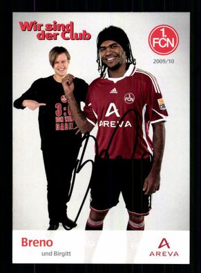 Breno Autogrammkarte 1 FC Nürnberg 2009-10 Original Signiert