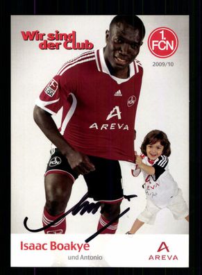 Isaac Boakye Autogrammkarte 1 FC Nürnberg 2009-10 Original Signiert