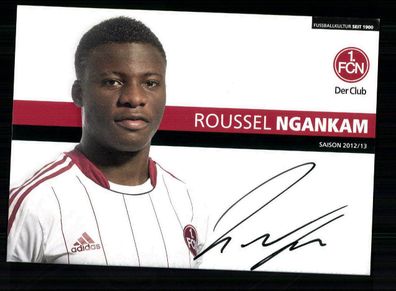 Roussel Ngankam Autogrammkarte 1 FC Nürnberg 2. Karte 2012-13 Original Signiert