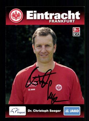 Christoph Seeger Autogrammkarte Eintracht Frankfurt 2009-10 Original Signiert