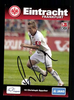 Christoph Spycher Autogrammkarte Eintracht Frankfurt 2009-10 Original Signiert