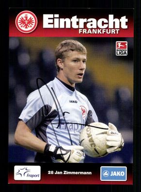 Jan Zimmermann Autogrammkarte Eintracht Frankfurt 2009-10 Original Signiert