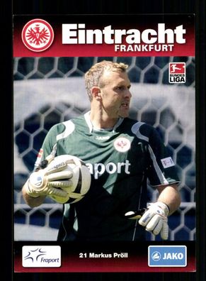Markus Pröll Autogrammkarte Eintracht Frankfurt 2009-10 Original Signiert