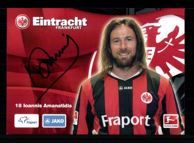 Ioannis Amanitidis Autogrammkarte Eintracht Frankfurt 2010-11 Original Signiert