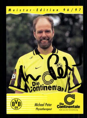 Michael Peter Autogrammkarte Borussia Dortmund 1996-97 Original Signiert
