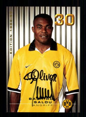 Bachirou Salou Autogrammkarte Borussia Dortmund 1997-98 Original Signiert