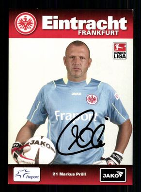Markus Pröll Autogrammkarte Eintracht Frankfurt 2008-09 Original Signiert