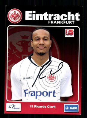 Ricardo Clark Autogrammkarte Eintracht Frankfurt 2011-12 Original Signiert