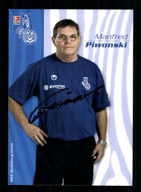 Manfred Piwonski Autogrammkarte MSV Duisburg 2008-09 Original Signiert