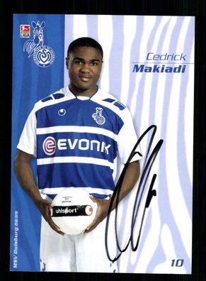Cedrick Makiadi Autogrammkarte MSV Duisburg 2008-09 Original Signiert