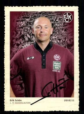 Erik Schön Autogrammkarte 1 FC Kaiserslautern 2010-11 Original Signiert