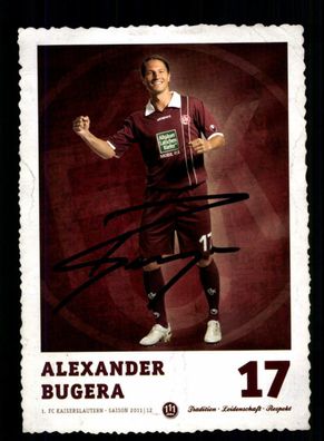 Alexander Bugera Autogrammkarte 1 FC Kaiserslautern 2011-12 Original Signiert