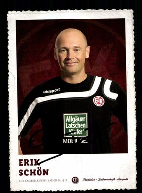 Erik Schön Autogrammkarte 1 FC Kaiserslautern 2011-12 Original Signiert