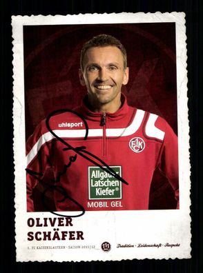 Oliver Schäfer Autogrammkarte 1 FC Kaiserslautern 2011-12 Original Signiert