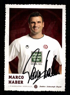 Marco Haber Autogrammkarte 1 FC Kaiserslautern 2011-12 Original Signiert